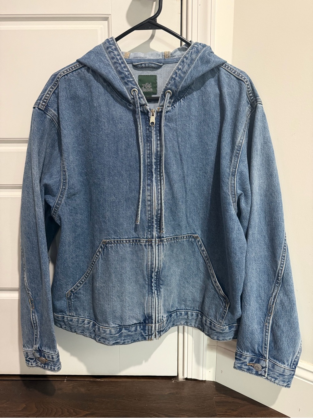 Wild Fable Women’s Hooded Denim Jacket - M